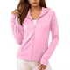 thumbnail image 2 of V Cuello 3/4 Manga Tops para las Mujeres Camisetas de Entrenamiento de Protección Solar Primavera Verano Camisetas, 2 of 6