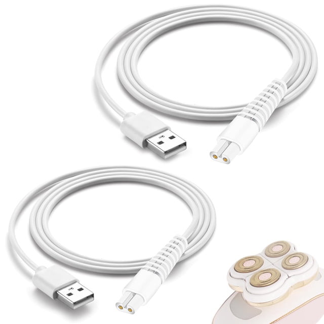 Cable de carga ATUOE, paquete de 2 para rasuradora Flawless Legs
