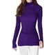 thumbnail image 1 of Jersey v28 para mujer, elástico, cuello alto, corte ajustado, morado, 1 of 5
