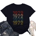 thumbnail image 4 of DPTALR T-shirt à Manches Courtes Décontracté pour Femmes 1972 Imprimé Col Rond et Manches Courtes, 4 of 4