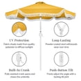 thumbnail image 5 of Best Choice Products 9ft Fringe Market Umbrella  Boho Patio Sunshade w/ Tilt, UPF50+ - Marigold, 5 of 9
