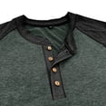 thumbnail image 7 of Nafuu Males T Shirts Multicolor Henley Long Sleeve Soft Blend Tee For Casual Wear And Layering Comfort Comfort Home Classic Tees Men, 7 of 7