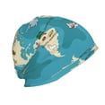 thumbnail image 3 of Salouo World Map With Animal Print Unisex Beanie Hat,Knitted Baggy Skull Cap Winter Warm Hats Beanie Sleep Hats Cancer Headwear Caps for Women & Men 1 Pieces, 3 of 7