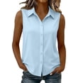 thumbnail image 3 of TaTaai Womens Casual Tops Sleeveless Slim Fit Collared Solid Vest for Daily Work Wear Gift, 3 of 7
