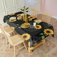 thumbnail image 3 of Sunflower Farmhouse Rustic Table Cloth,Wrinkle Resistant Table Cover with Polyester,Waterproof Reusable Tablecloth for Kitchen Picnic Party (Rectangle,60x120inch), 3 of 6