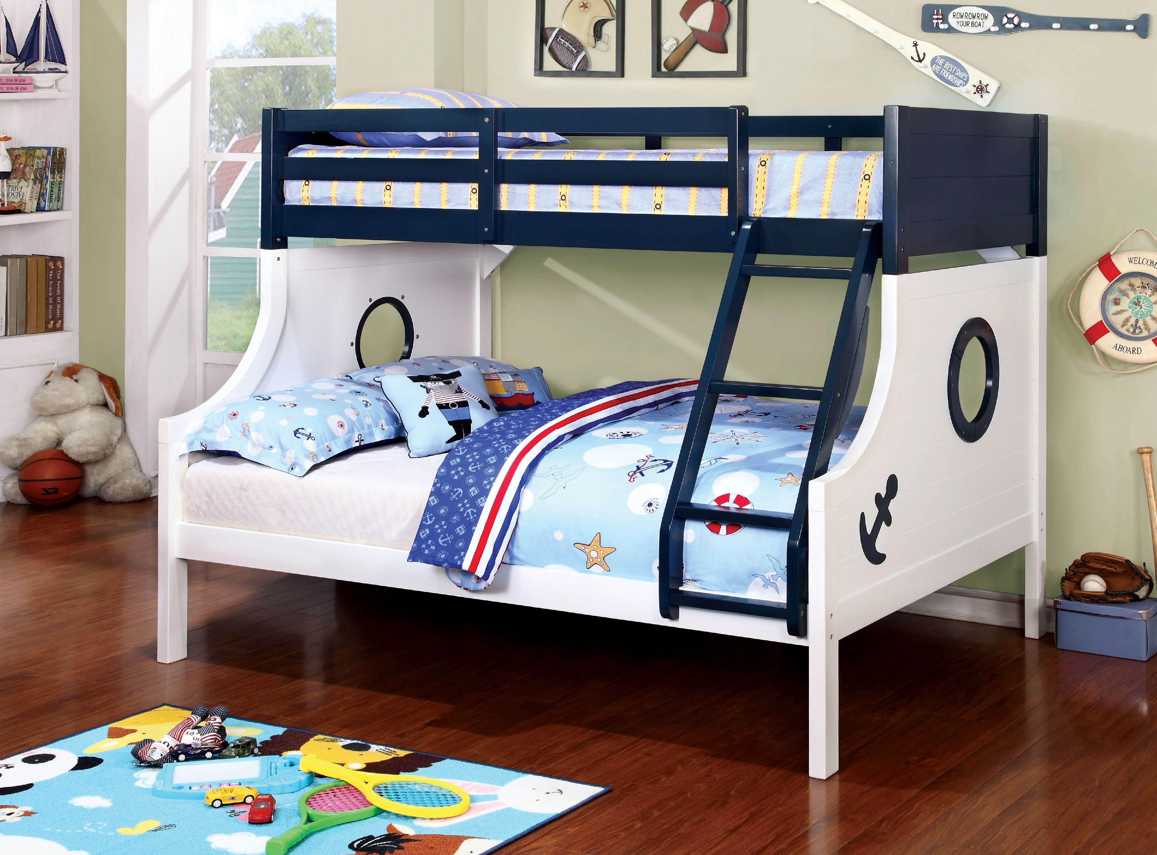 Ship Captain S Twin Over Full Bunk Bed, Captain Full Bunk Beds
