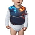 thumbnail image 6 of Hirioo Red And Blue Fire Dragon C for Baby Waterproof Pocket Bib Adjustable Closed for Babies Toddlers with Large Pocket 6-24Months, 6 of 8