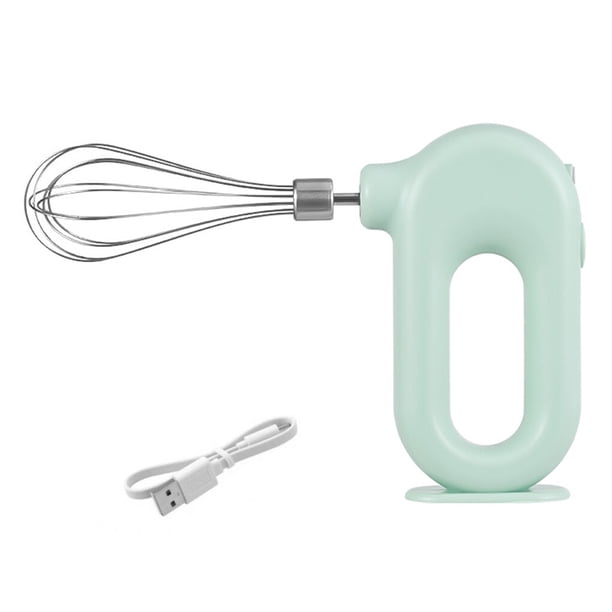 Matsuzay Batidor de huevos de mano portátil, vaporizador de crema de cocina ajustable, mezclador de huevos recargable eléctrico inalámbrico, Herramientas y accesorios para hornear verde 1 varilla Matsuzay HA007445-03B
