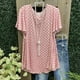 thumbnail image 1 of Puntoco Mujeres Damas Casual Imprimir Manga Corta Jersey O-Cuello tops Camisas Blusa Puntoco Puntoco-4744, 1 of 6