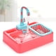 thumbnail image 5 of Pájaros bañera bañera automática grifo agua fluyendo tazón pájaros ducha caja loro peonía herramienta de limpieza de aves con juguetes coloridos (color rojo, accesorios aleatorios, sin batería), 5 of 5