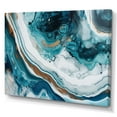 thumbnail image 2 of Designart "Ocean Marble Hald Circle Abstract III" Abstract Marble Wall Art For Bathroom, 2 of 5