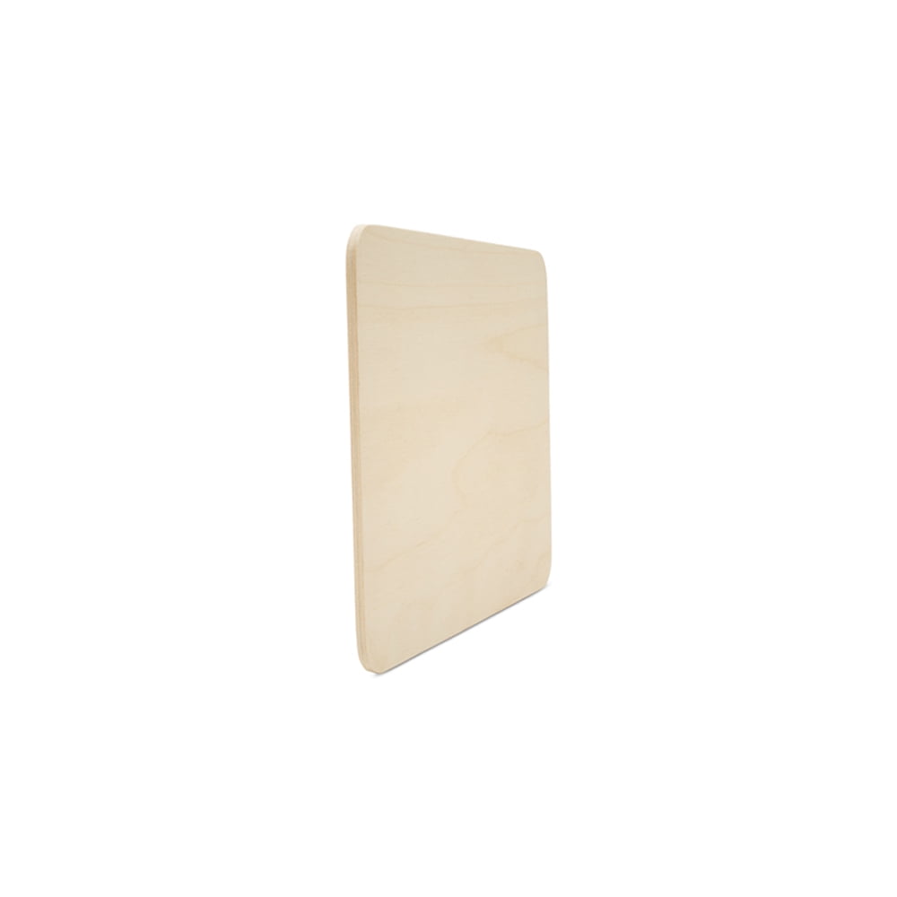 8 x Wooden Mdf Square Plaques 4mm thick 16cm square with 2 Holes 