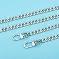 thumbnail image 3 of 1box 47inch DIY Iron Flat Chain Strap Handbag Chains Accessories Purse Straps Shoulder Cross Body Replacement Straps-with 2pcs Metal Buckles Platinum, 3 of 7