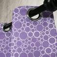 thumbnail image 3 of Ambesonne Mauve Grommet Curtain, Abstract Fractal Circles, 50" x 84", Violet White, 3 of 6