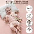 thumbnail image 3 of Baby Play Mat, Caveen Vegan Leather Baby Playpen Mat, Thicken Soft Crawling Mat for Infant, Wipe-Clean, 50"x 50", Pink, 3 of 7