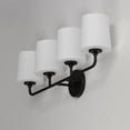 thumbnail image 2 of Bristol 4 - Light Black Modern / Transitional Incandescent Glass And Steel Wall Sconce, 2 of 4