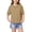 Khaki, variant on Ruyang Teen Girls Cotton Linen Short Sleeve Lapel Solid Baggy T Shirts Summer Lightweight Breathable Workout Tee Tops
