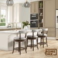 thumbnail image 5 of ROME + OAK Ruxban 26" Swivel Counter Stool in Weathered Oak with Sand Fabric Upholstery, 5 of 11