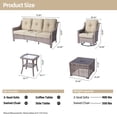 thumbnail image 6 of XIZZI Outdoor Furniture Patio Furniture Set 5 Piece Patio Conversation Set with Solar Coffee Table,Swivel Rocking Chair,Side Table-Beige, 6 of 10