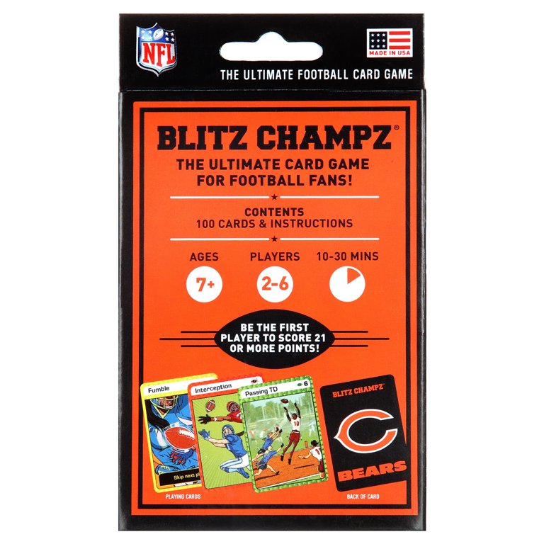 Blitz Champz Chicago Bears Card Game, Family Game for Adults
