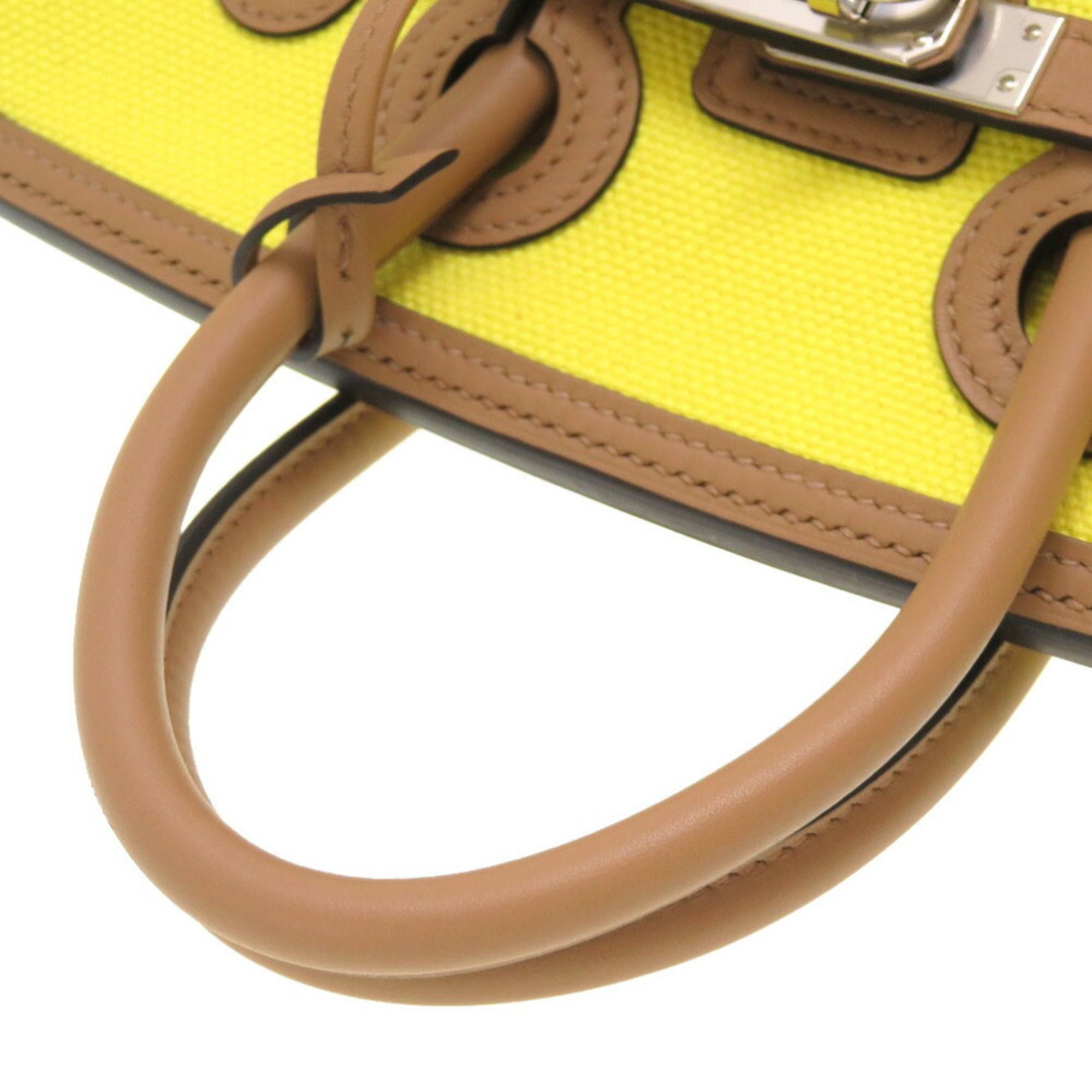 HERMÈS Birkin 25 Cargo Handbag in Jaune Citron and Chai, Swift and