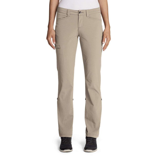 Eddie Bauer Pantalon Roulé Horizon pour Femmes, Huître Régulier 14