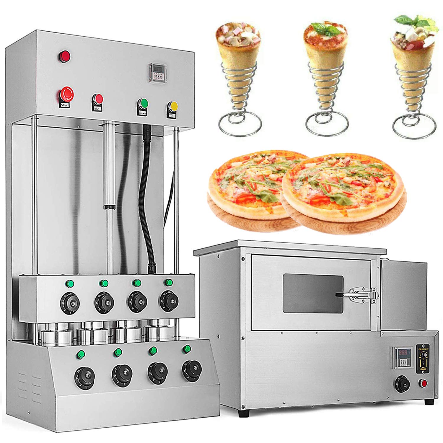 Vevor Commercial Pizza Cone Forming Machine 110v 2 In 1 Automatic Handheld Pizza Cone Maker Walmart Com Walmart Com