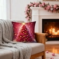 thumbnail image 6 of Btomtd 18" x 18" Pink Christmas Pillow Cover for Home and Sofa Decoration, Festive Throw Pillow Covers for Living Room, Soft Decorative Pillow Cases for Cushion, B, 6 of 6