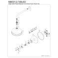 thumbnail image 6 of Kingston Brass KB6338ALSO Restoration Single-Handle Pressure Balanced Shower Faucet, Brushed Nickel, 6 of 7