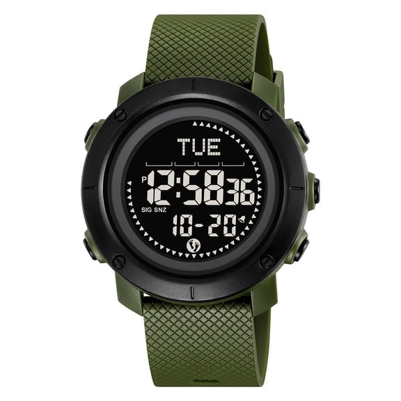 Men's Outdoor Digital Sports Watch Waterproof with Luminous Display, Multi-Functional Features & Long Battery Ideal for Hiking Camping Running Swimming