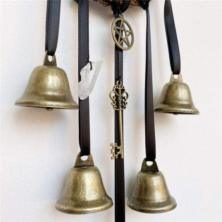 Witch Bells for Door Knob, Handmade Witchcraft Decor for Home Protection,  Wiccan Altar Supplies, Witchy Pagan Supplies for Attracts Positive, Boho