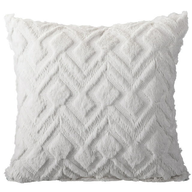 Xiao Hua 3 fundas de almohada geométricas bordadas con capitoné. Clásicas y atemporales, fundas de almohada sencillas de color liso, que combinan con cualquier cama. 45 x 45 cm (blanco).