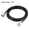 thumbnail image 4 of Uxcell 10 Feet UHF  Female to UHF PL259 Male Low Loss RG58 Coax Cable Plastic Black 1pcs, 4 of 6