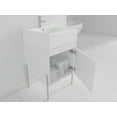 thumbnail image 5 of Fine Fixtures - Modern White 20" Bathroom Vanity Set,Chrome Hardware, vitreous China Sink Top, 5 of 7