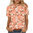 thumbnail image 2 of Neewe Womens Summer Tops Casual Short Sleeve Crewneck Shirts Business Dressy Work Blouses, 2 of 7