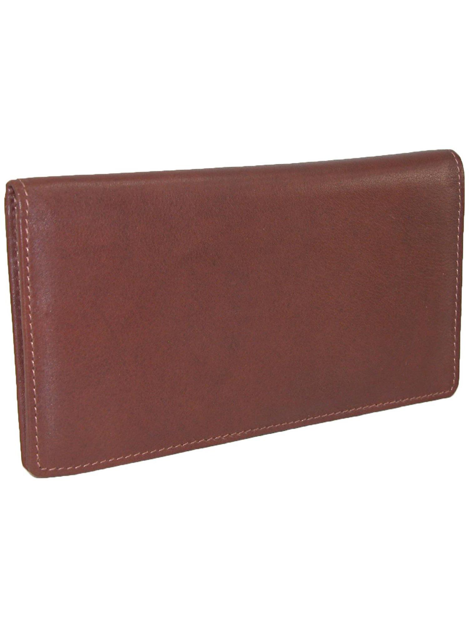 CTM CTM® Leather Basic Checkbook Cover in Fashion Colors (Women's