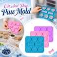 thumbnail image 2 of Silicone Mold with Paw and Bone Shapes Purple for Baking Dog Treats and Chocolates, 2 of 6