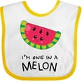 thumbnail image 3 of Inktastic I'm One in a Melon Watermelon Humor Boys or Girls Baby Bib, 3 of 4