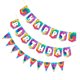 thumbnail image 1 of Bewildely Tie-dye colgante colgante colorido fiesta suministros fondo accesorios habitación decoración conjunto regalo ancianos feliz cumpleaños fiesta Kits de decoración para fiestas Bewildely HA062410-00B, 1 of 6