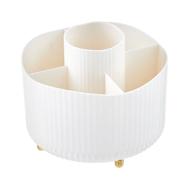 Caja Almacenamiento Cosméticos Estante Almacenamiento Giratorio Estante Almacenamiento Tubo Almacenamiento Pinceles Maquillaje (blanco) Blanco