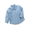 thumbnail image 6 of Franhais Baby Girl's Denim Outerwear Coat Long Sleeve Letter Print Button Down Shirts Tops Clothes, 6 of 6