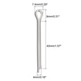 thumbnail image 2 of Unique Bargains Split Cotter Pin, 4x40mm 316 Raccord de Fixation à Clip en Acier Inoxydable, Argent 2Pack, 2 of 5