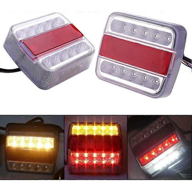 1 Pcs Trailer Tail Lights LED 12V Truck Tail Light Brake Lamp Waterproof Lighting Universal for Car Truck Lorry Caravan Trailers