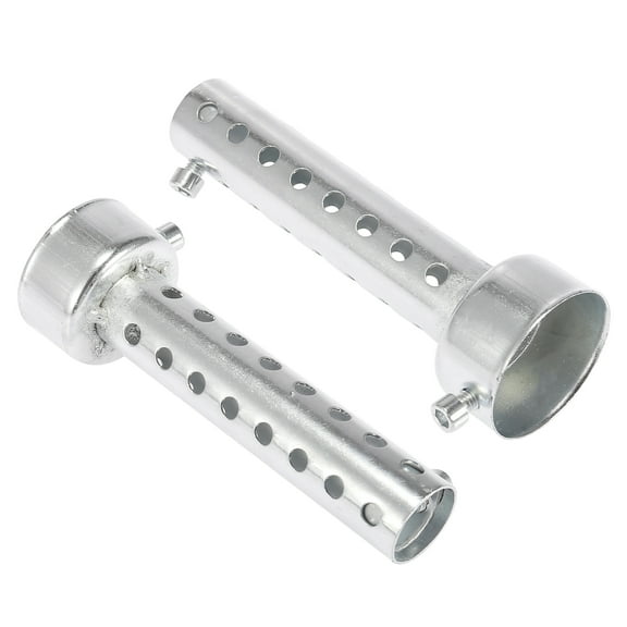 2pcs 45mm Universal Motorbike Exhaust Silencer Exhaust Insert Muffler Pipe Silver Tone