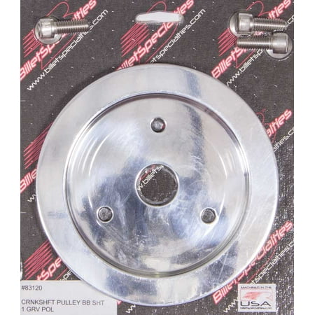 - BILLET SPECIALTIES 83120 Crankshaft Pulleys Polished BBC 1 Groove Lower Pulley