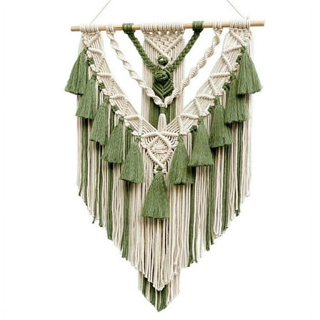 Hand-Woven Color Macrame Wall Hanging Ornament Boho Craft Decoration Gorgeous Tapestry for Livingroom Dec