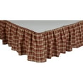 thumbnail image 6 of VHC Brands Beckham, Cotton, 60x80x16, Plaid, Queen Bed Skirt, Red, 6 of 7