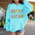 thumbnail image 2 of Ruyang Kids Girls Preppy Pullover Hoodie with Pockets Cute Letter Graphic Oversized Hooded Sweatshirts Long Sleeve Fall Tops, 2 of 7