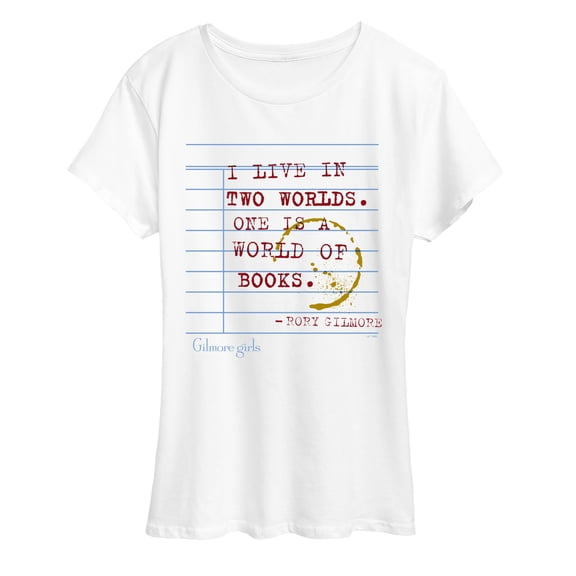 Gilmore Girls - Live In Two Worlds Stamped - Women's Short Sleeve Graphic T-Shirt