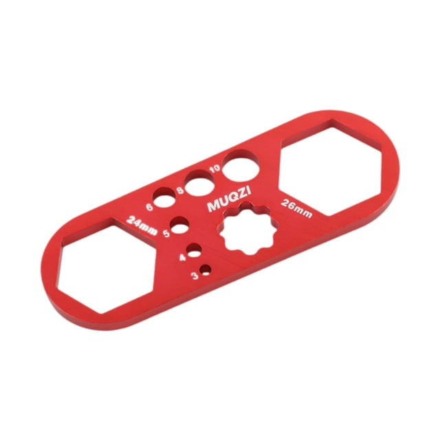 Llave para tapa de horquilla Strade Fareast Limited de bicicleta herramienta de reparación de Aleación de aluminio Rojo 24 mm 26 mm